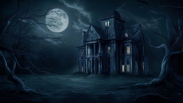 Free ai generated mansion abandoned illustration