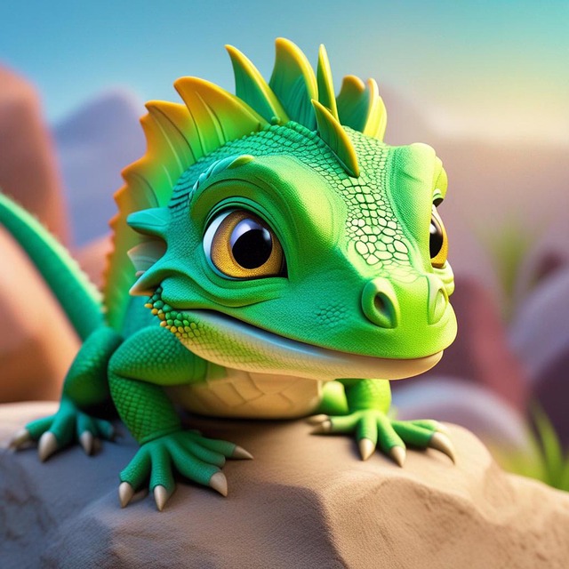 Free ai generated iguana lizard illustration