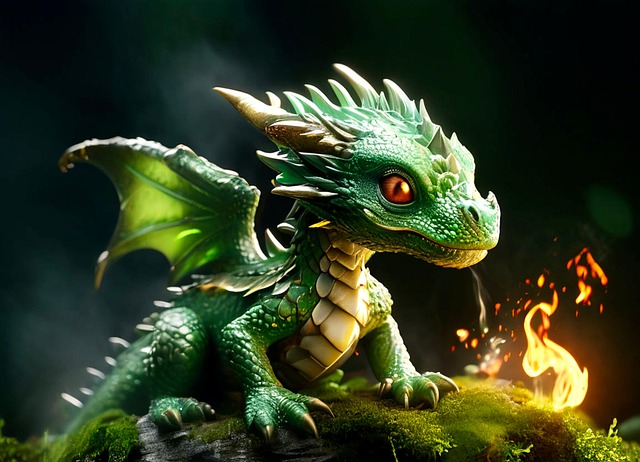 Free ai generated dragon creature illustration