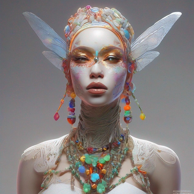 Free fairy bejeweled woman illustration