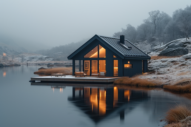 Free ai generated cottage building illustration
