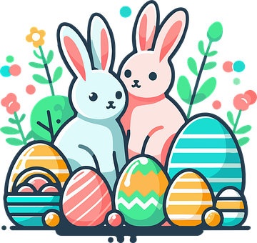 Conejo, Pascua De Resurrección, Huevos