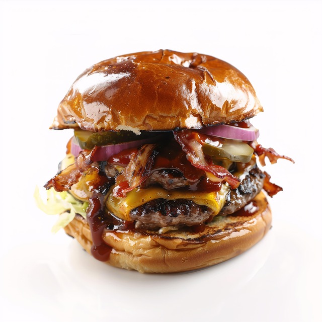 Free cheeseburger burger fast food illustration