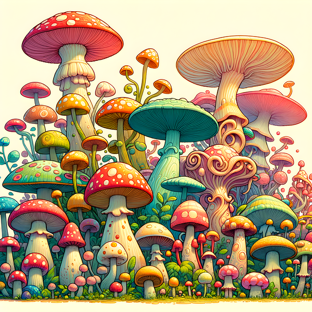 Download free HD stock image of Ai Generated Mushroom Free ai generated mushroom forest illustration