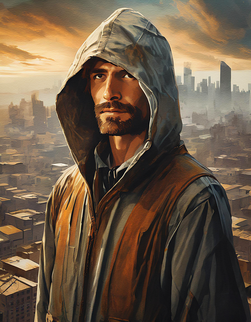Free ai generated man survivor illustration