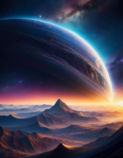 Free ai generated space planet illustration