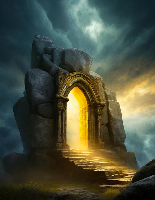 Free ai generated portal tunnel illustration