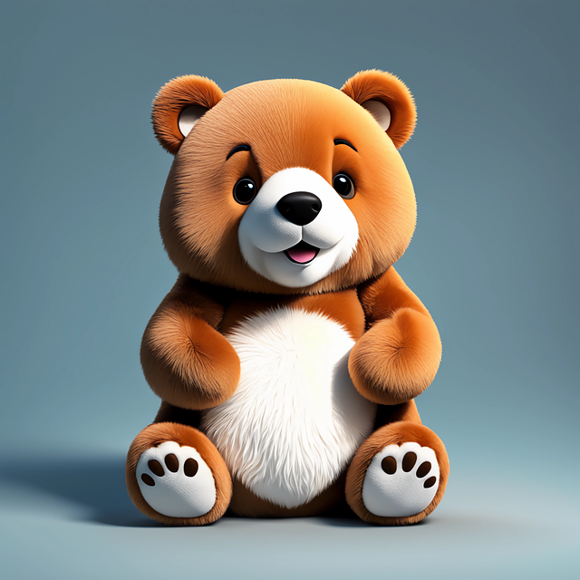 Free ai generated teddy bear toy illustration