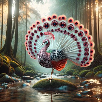 Free Ai Generated Peacock illustration and picture