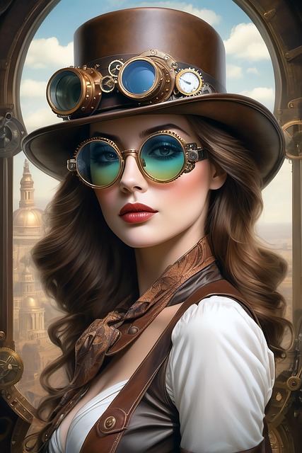 Download free HD stock image of Ai Generated Woman Free ai generated woman steampunk illustration