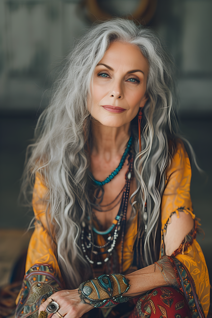 Free ai generated old woman illustration