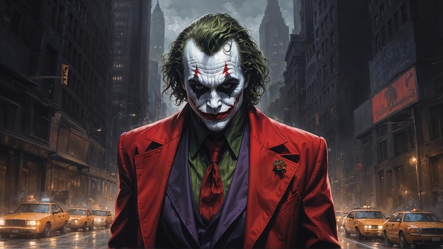 Download free HD stock image of Ai Generated Joker Free ai generated joker villain illustration