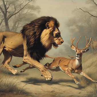 Free Ai Generated Lion illustration and picture