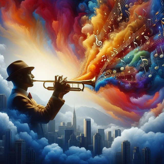 Mann, Posaune, Musik, Fantasie