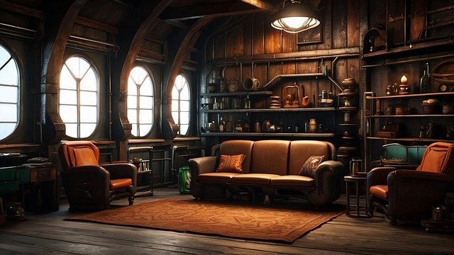Download free HD stock image of Ai Generated Living Area Free ai generated living area boat illustration