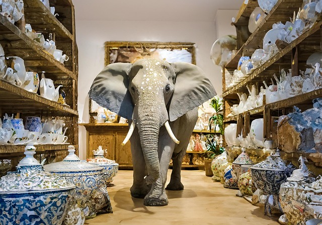 Free ai generated elephant shop illustration