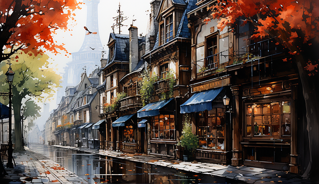 Download free HD stock image of Ai Generated Street Free ai generated street store illustration