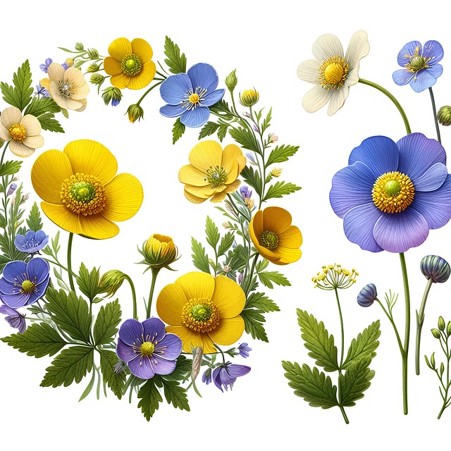 Free Bluebell Border illustration and picture