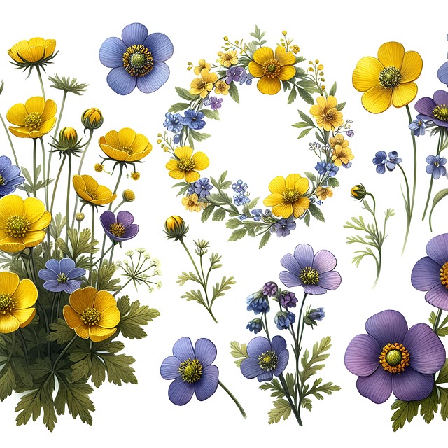 Free Bluebell Border illustration and picture