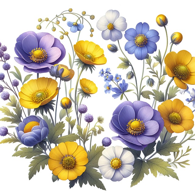 Free Bluebell Border illustration and picture