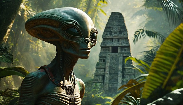 Free ai generated alien extraterrestrial illustration