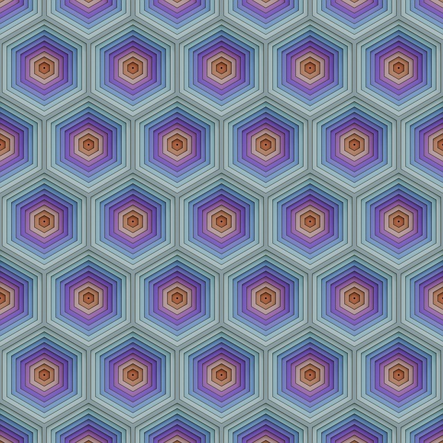 Free geometric hexagon purple illustration