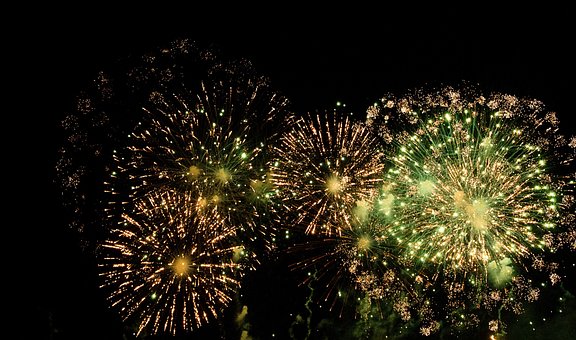 Feuerwerk, Silvester, Feier, Neujahr