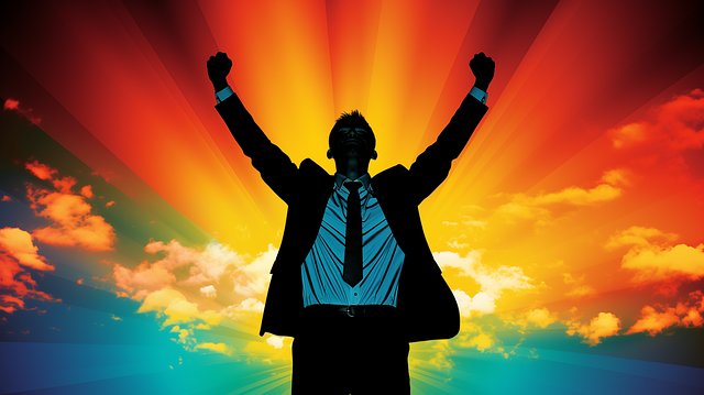 Free ai generated man celebration illustration