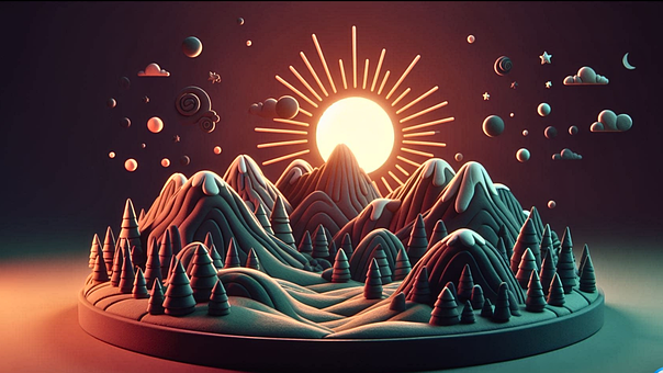 Free Mountains Landscape illustration and picture