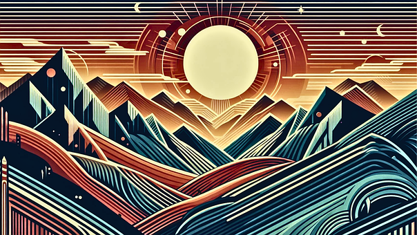 Free Sunset Landscape illustration and picture