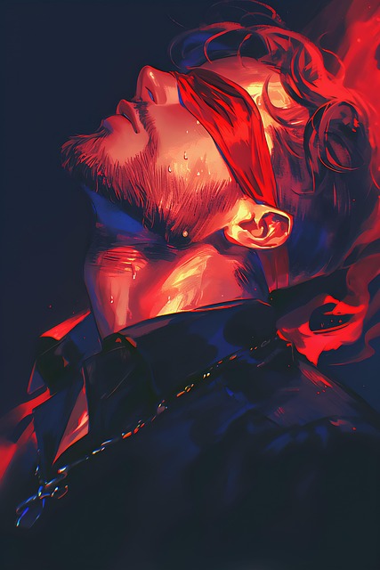Free ai generated man blindfold illustration