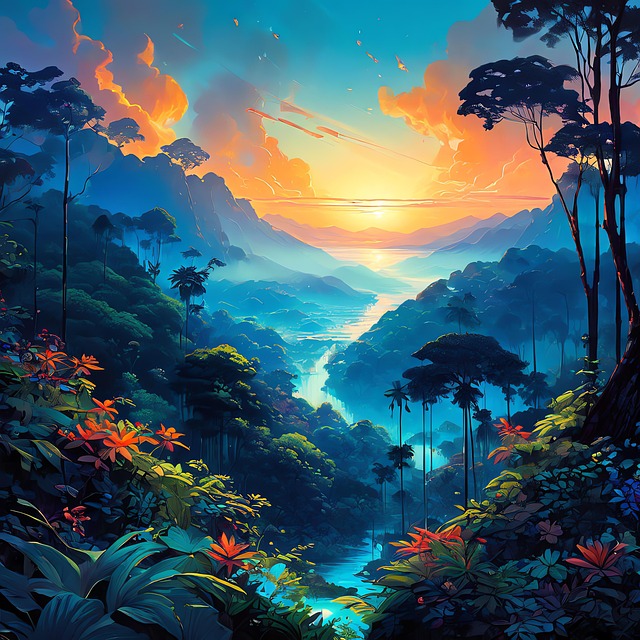 Free Ai Generated Tropical illustration and picture