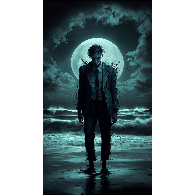 Free ai generated man depression illustration