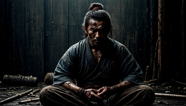 Free ai generated warrior samurai illustration