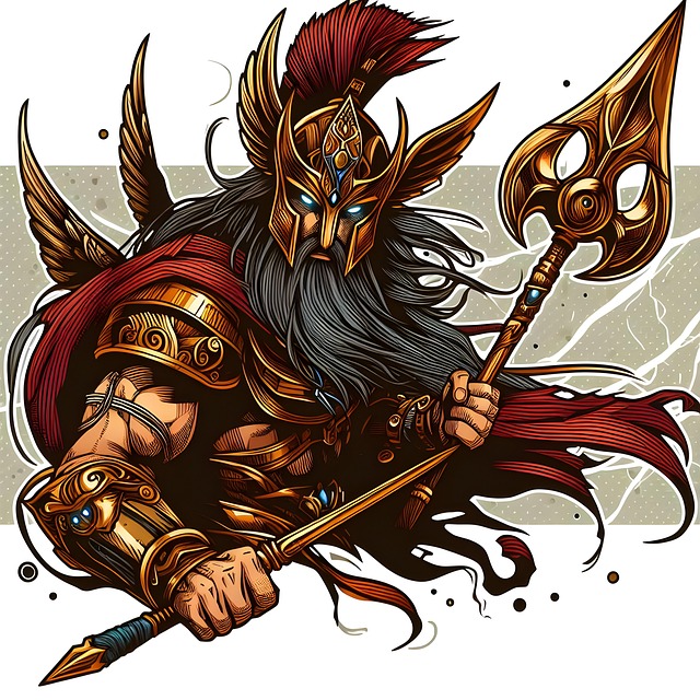 Free warrior war sword illustration