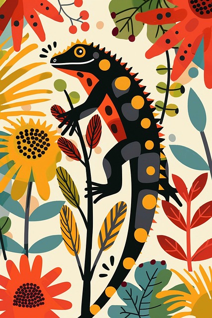 Download free HD stock image of Ai Generated Iguana Free ai generated iguana art illustration
