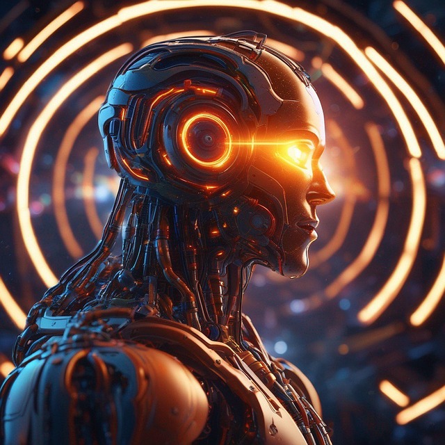 Free robot light eyes brown illustration