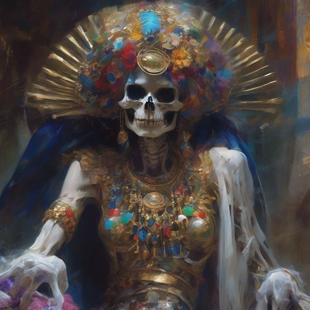 Free ai generated skeleton headpiece illustration