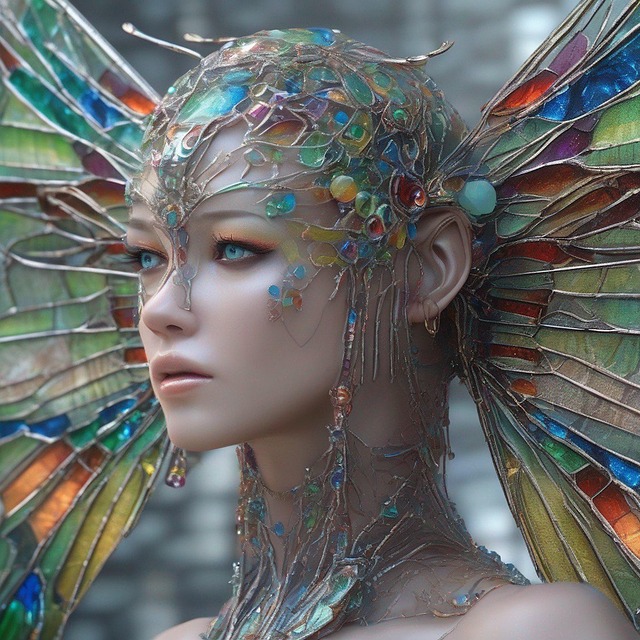 Free ai generated woman headpiece illustration