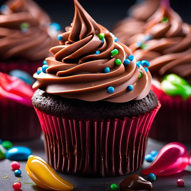 Download free HD stock image of Ai Generated Cupcake Free ai generated cupcake muffin illustration