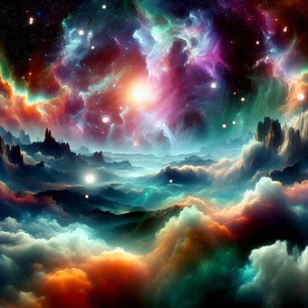 Espaço, Nebulosa, Ceu, Galaxia, Cosmos