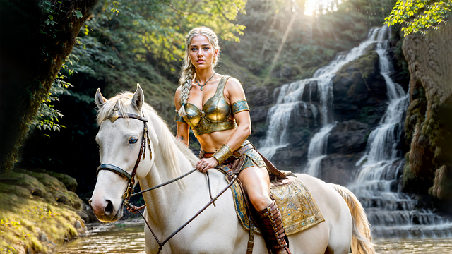 Free ai generated woman warrior illustration