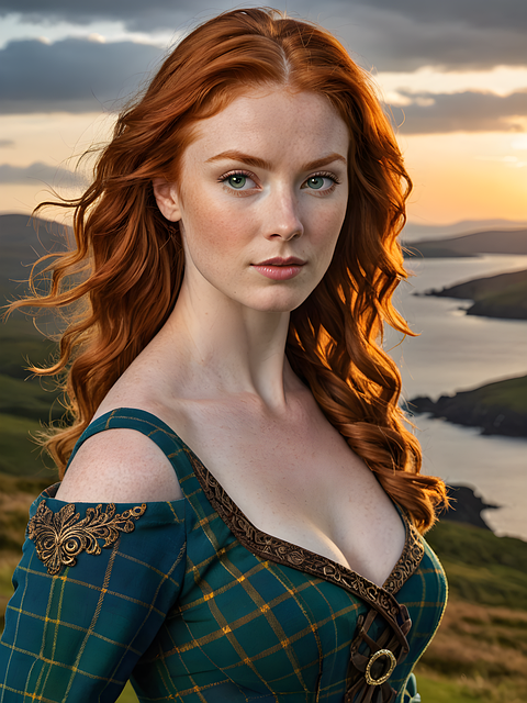Free ai generated woman ginger illustration