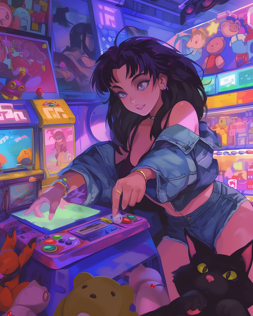 Free ai generated girl anime illustration