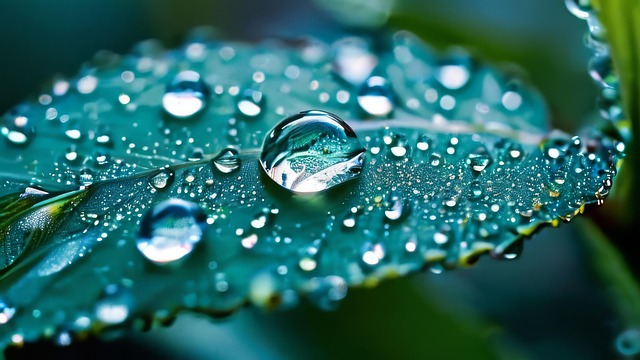 Free dew fresh green leaf illustration