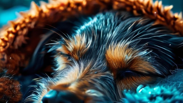 Free dog peaceful sleeping illustration
