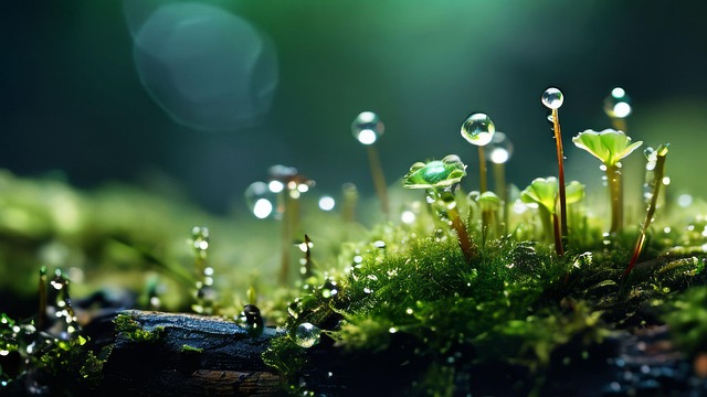 Free moss intricate forest floor illustration