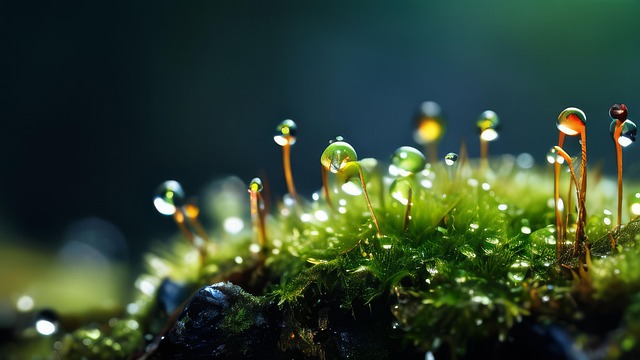 Free moss vibrant macro illustration