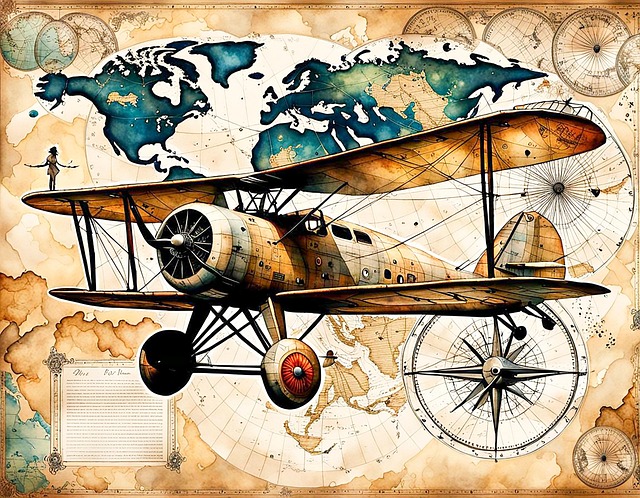 Free ai generated bi-plane plane illustration