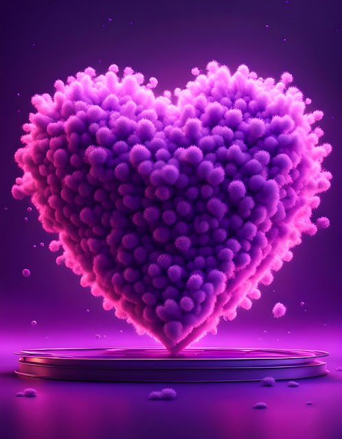 Download free HD stock image of Ai Generated Heart Free ai generated heart lilac heart illustration